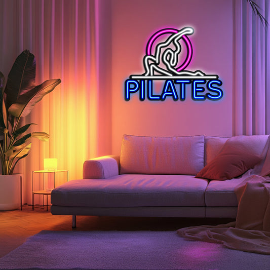 Pilates Metal Neon Wall Art - LN0078 - Seed to Sewn