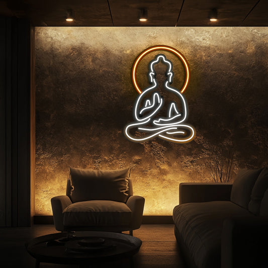 Buddha Metal Neon Wall Art - LN0003 - Seed to Sewn