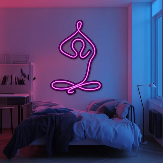 Yoga Metal Neon Wall Art - LN0178 - Seed to Sewn