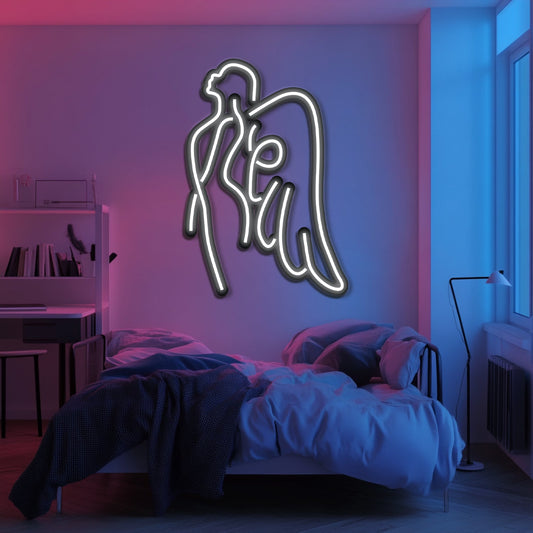 Angel Metal Neon Wall Art - LN0203 - Seed to Sewn