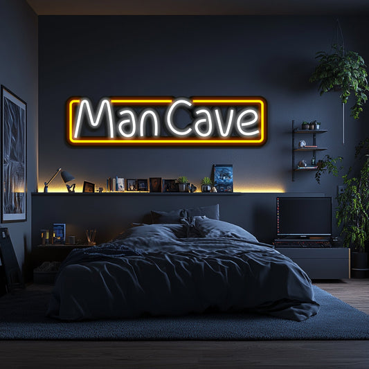 Man Cave Metal Neon Wall Art - LN0237 - Seed to Sewn