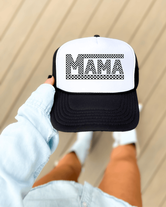 Check Print MAMA Hat - Seed to Sewn
